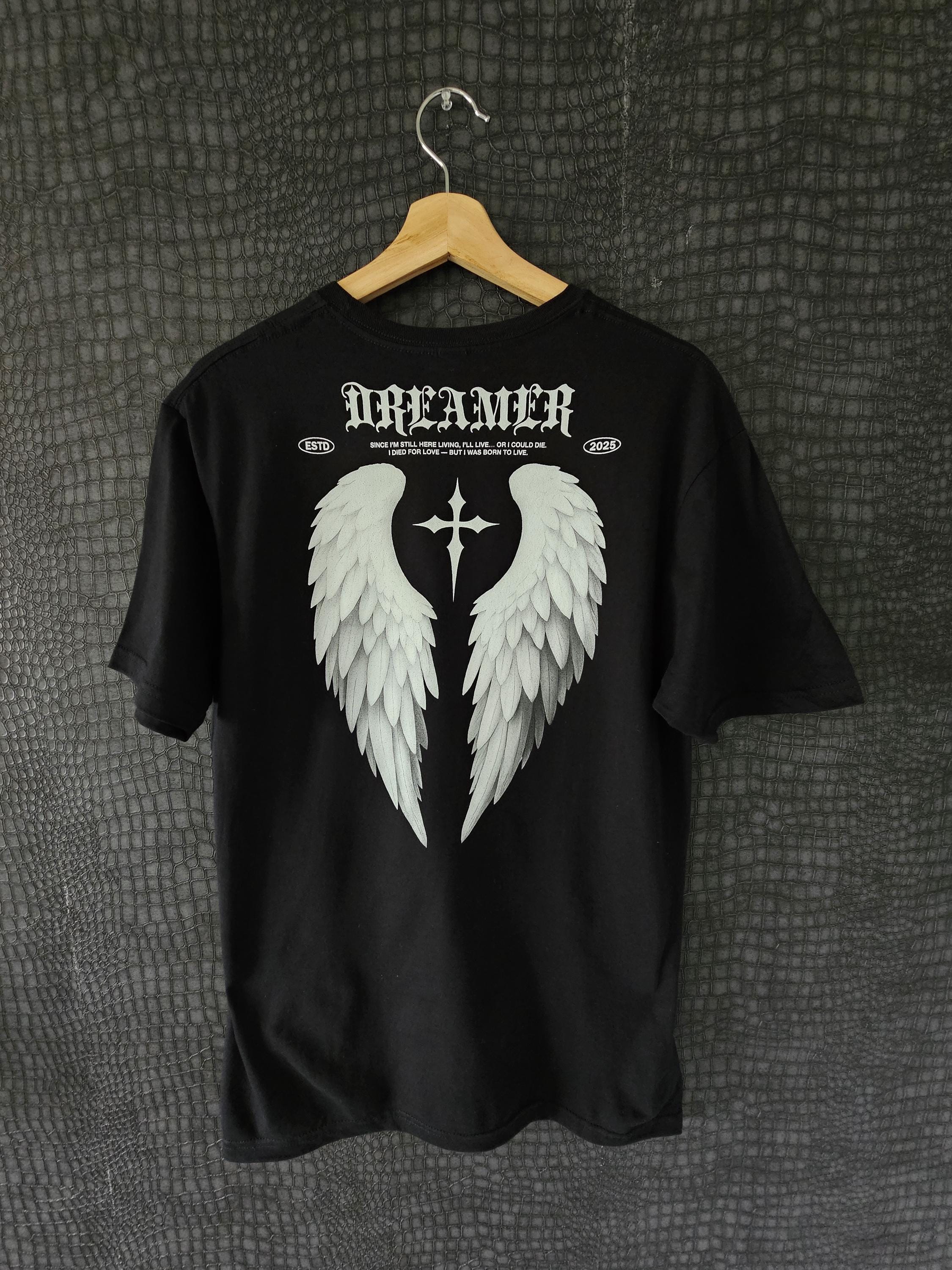 Aesthetic Angel Wings Tee – Y2K Grunge Retro Streetwear Shirt image 4