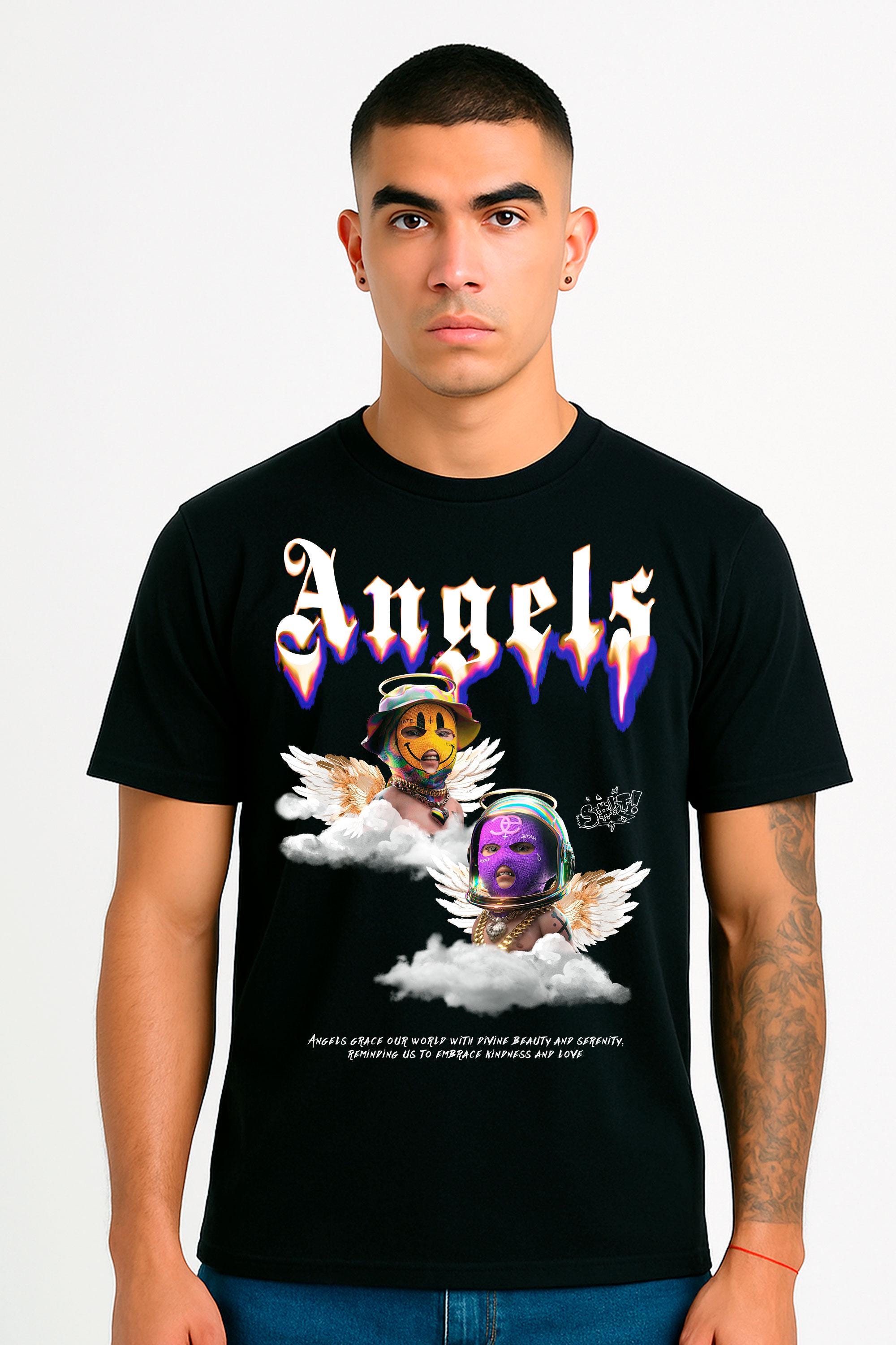 Aesthetic Graphic T-Shirt – Vintage 90s Angel Streetwear Tee image 3