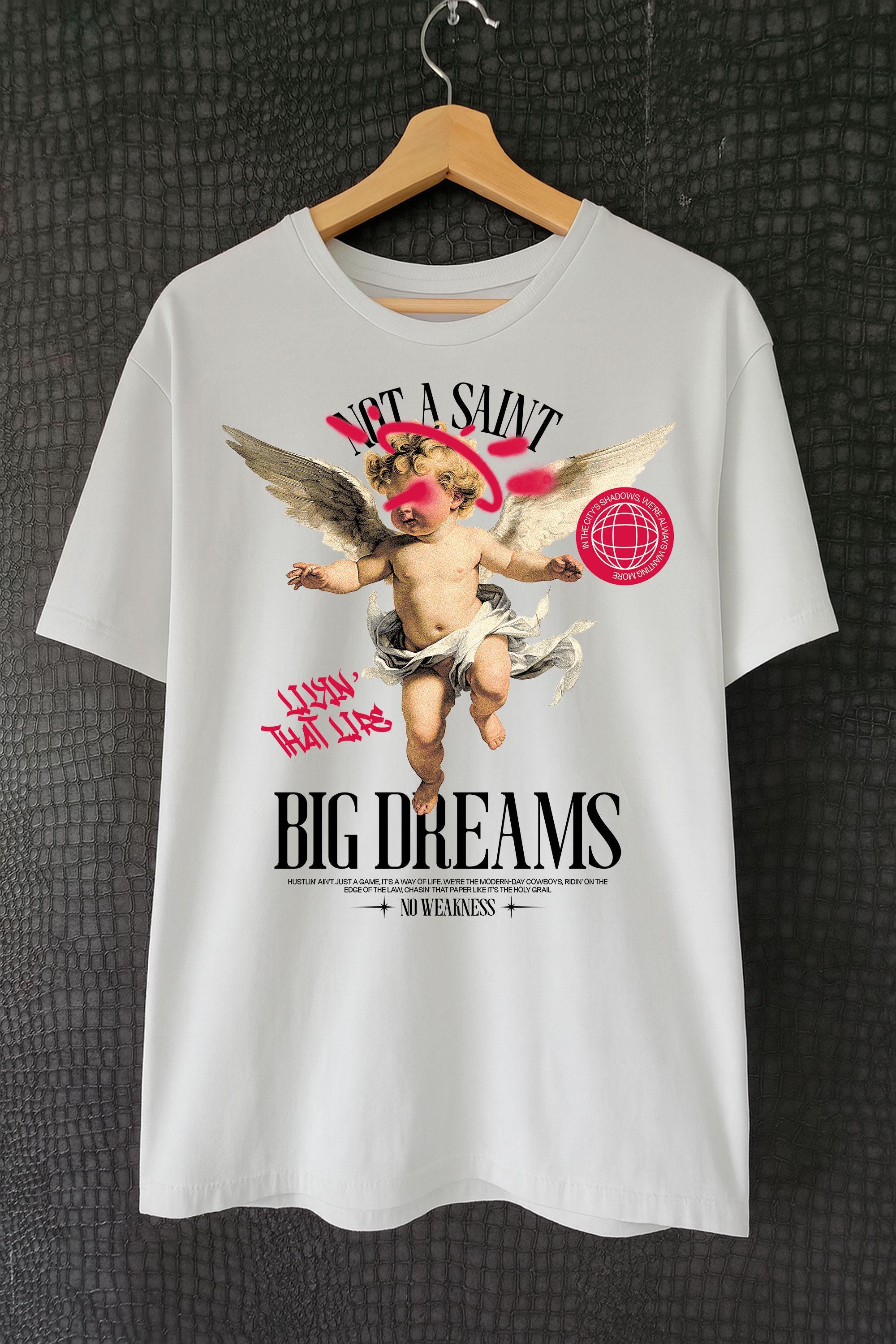 Aesthetic Graphic Tee – Y2K Angel Streetwear Cherub Shirt image 1