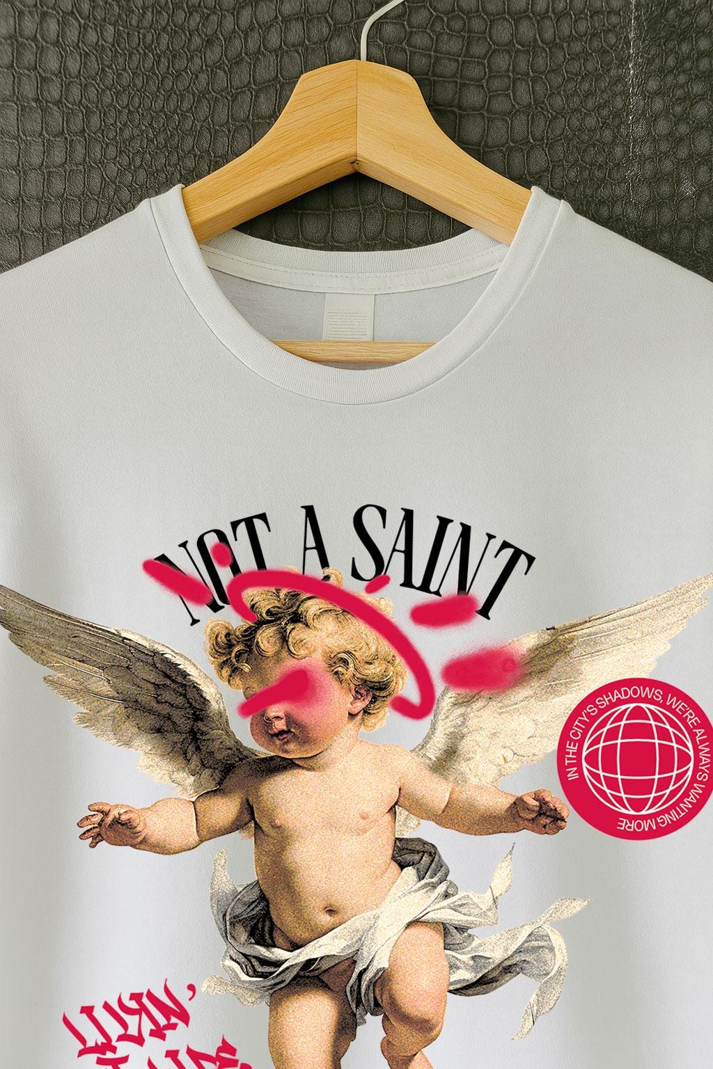 Aesthetic Graphic Tee – Y2K Angel Streetwear Cherub Shirt image 2