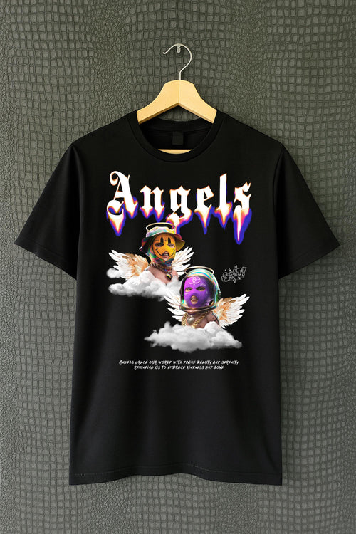 Aesthetic Graphic T-Shirt – Vintage 90s Angel Streetwear Tee image 1