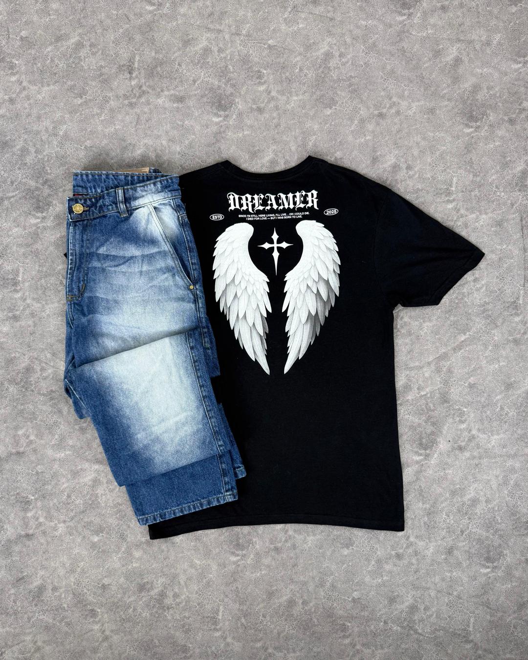 Aesthetic Angel Wings Tee – Y2K Grunge Retro Streetwear Shirt image 3