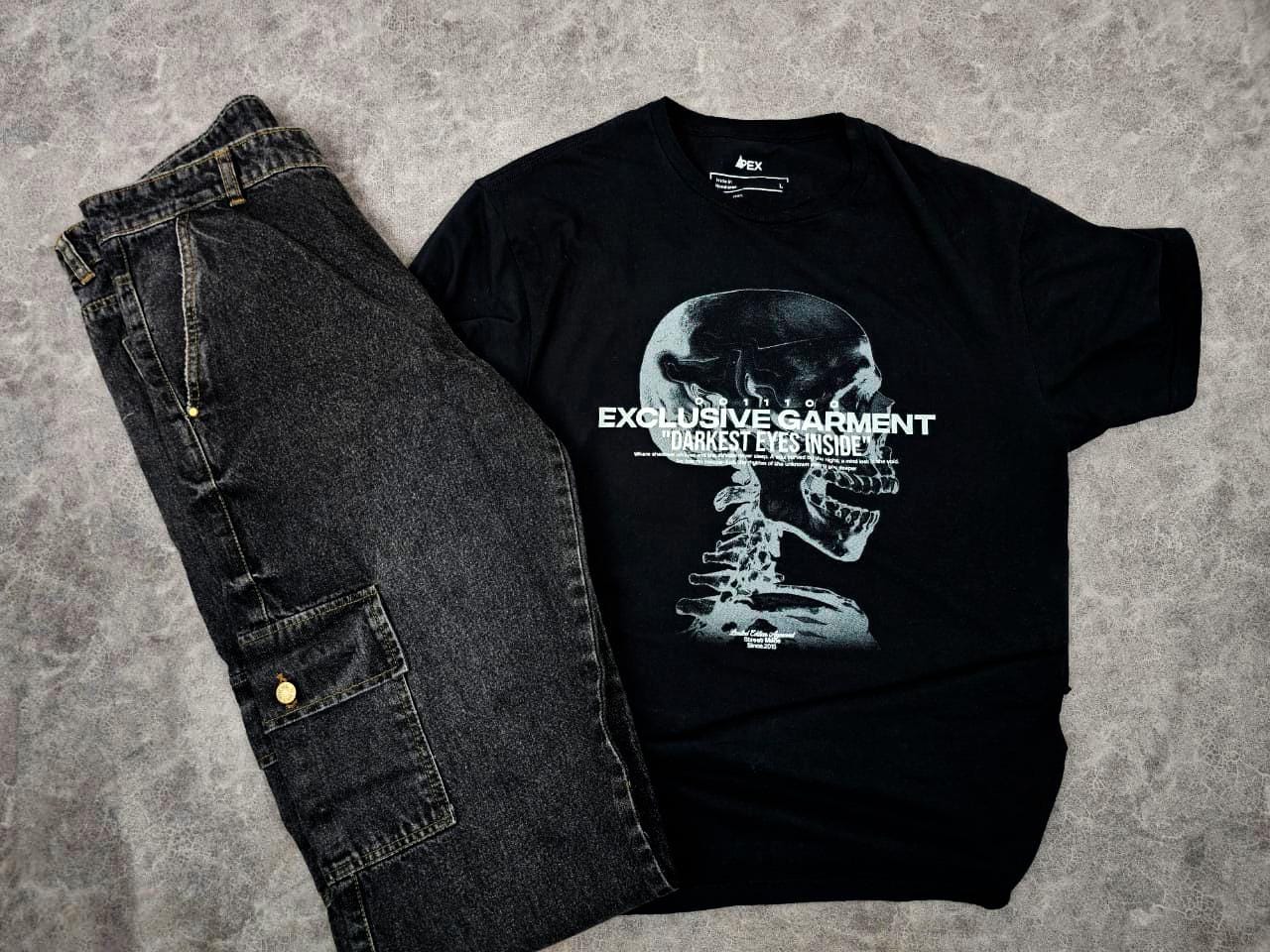 Aesthetic Skull Shirt – Grunge Y2K Retro Skeleton Streetwear image 2